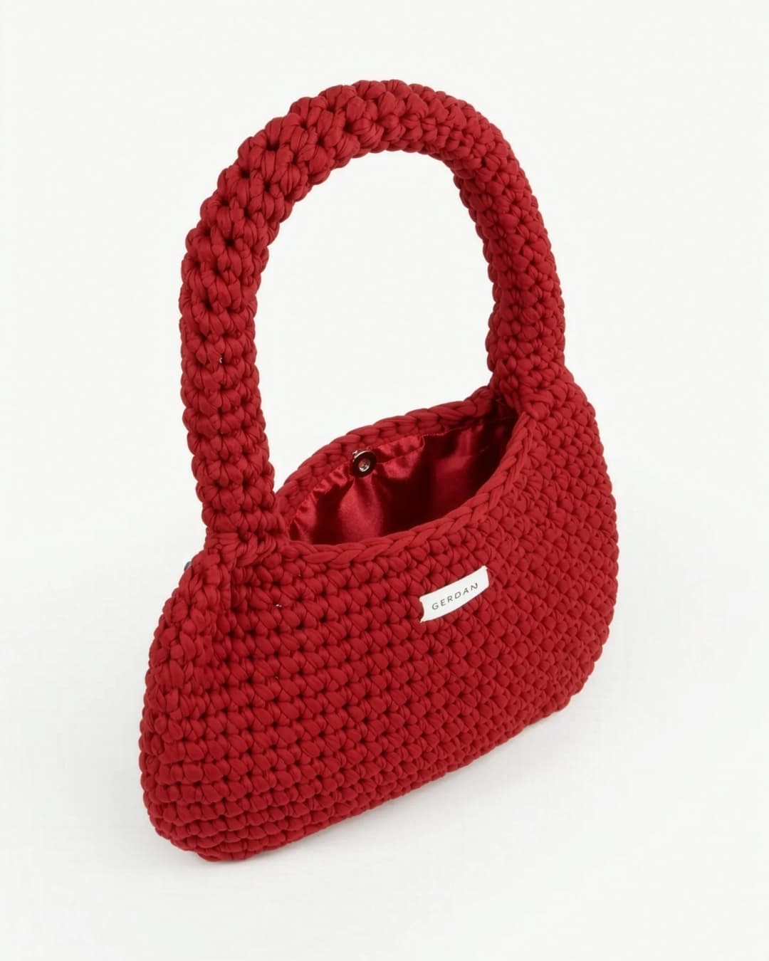 Сумка класична на плече з магнітом — Вишневий — view 2