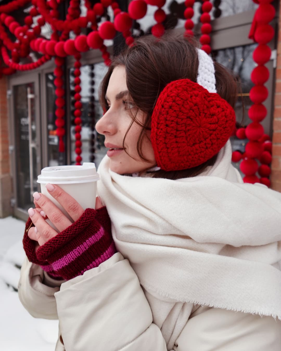 Навушники Серце — Червоний — view 2